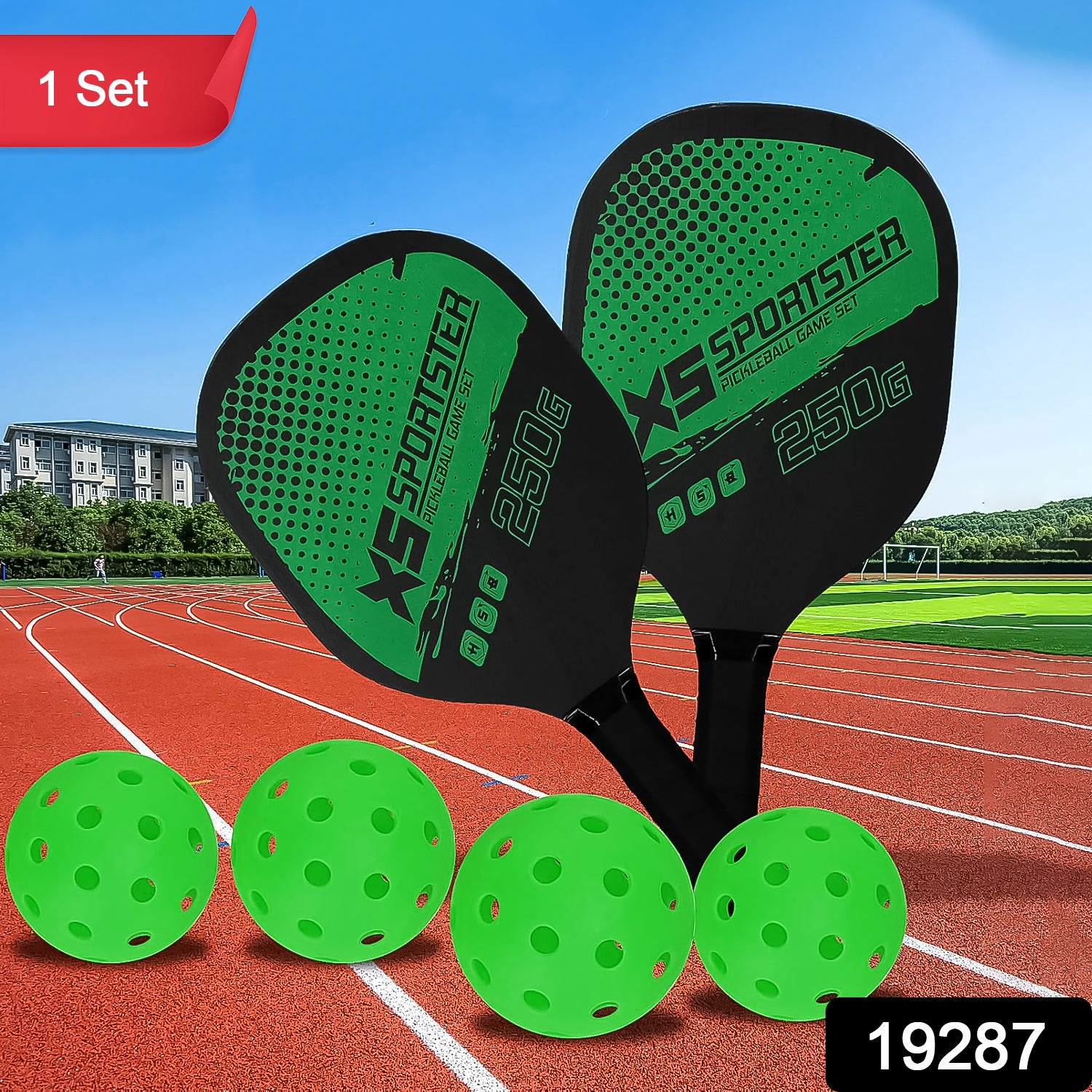 Professional Outdoor Pickleball Paddle And Ball (1 Set)